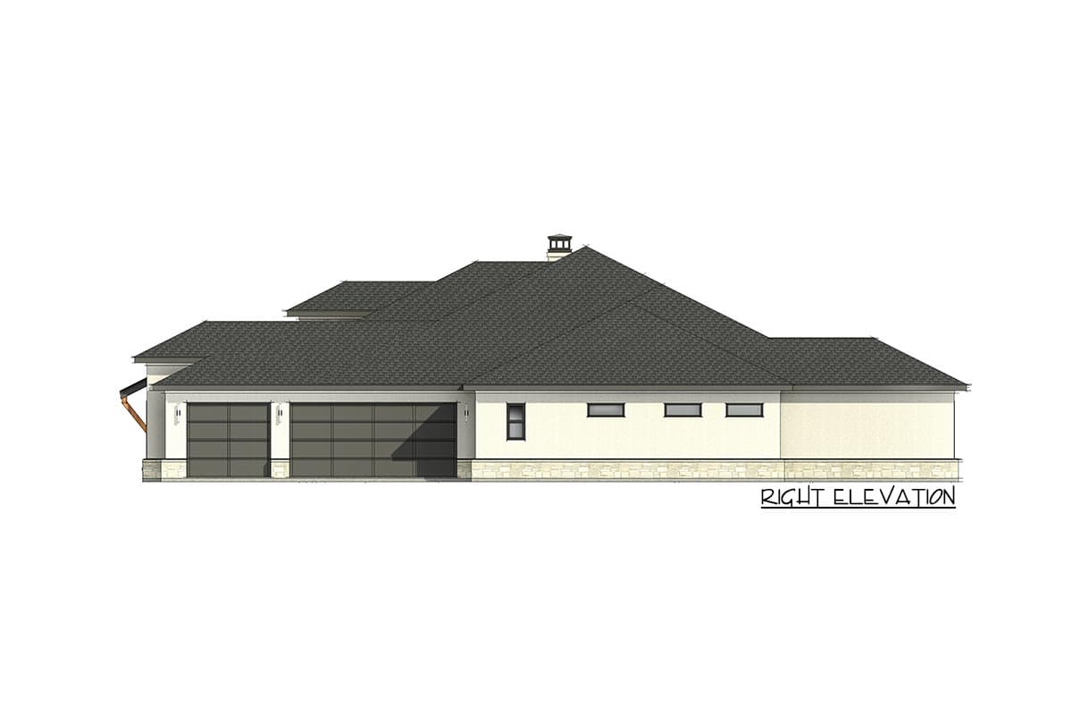 Plan 818020JSS: Over 3,600 Square Foot New American Ranch with Split-bed Layout and Flex Room - Image #8 - Contemporary, Modern, Northwest, Prairie, Transitional