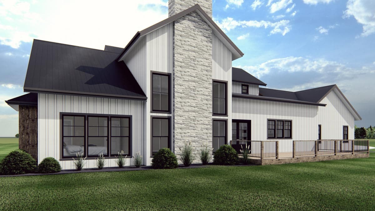 Plan 744509ABR: 4-Bed Rustic Farmhouse with  Flex Room and Side-entry Garage - Image #7 - Country, Craftsman, Farmhouse, Modern Farmhouse, New American
