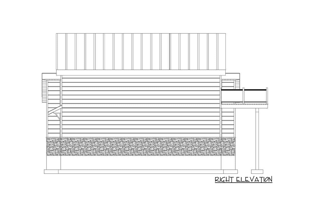 Plan 61398UT: 1200 Square Foot Modern Garage Apartment with 3-Car Capacity - Image #18 - Carriage, Contemporary, Mid Century Modern, Modern