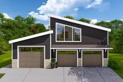 1200 Square Foot Modern Garage Apartment with 3-Car Capacity