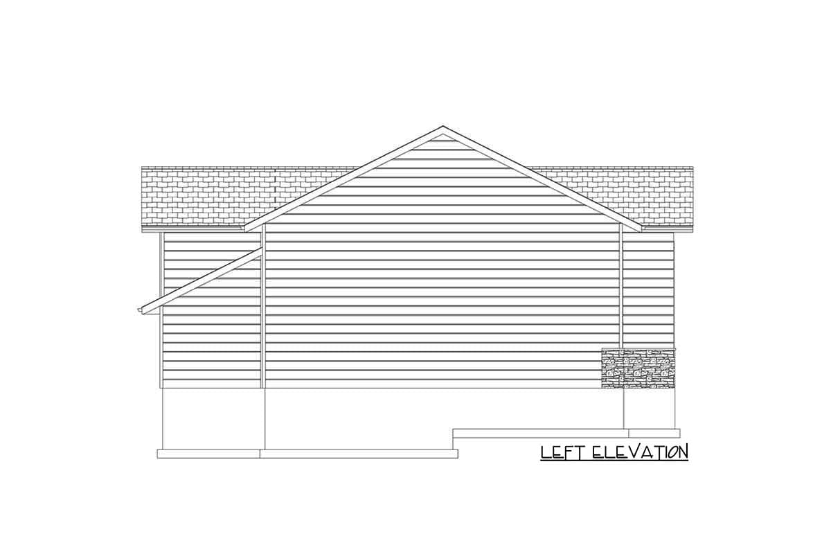 Plan 61410UT: Detached Garage with RV/Boat Bay Plus Standard Vehicle Bay - Image #8