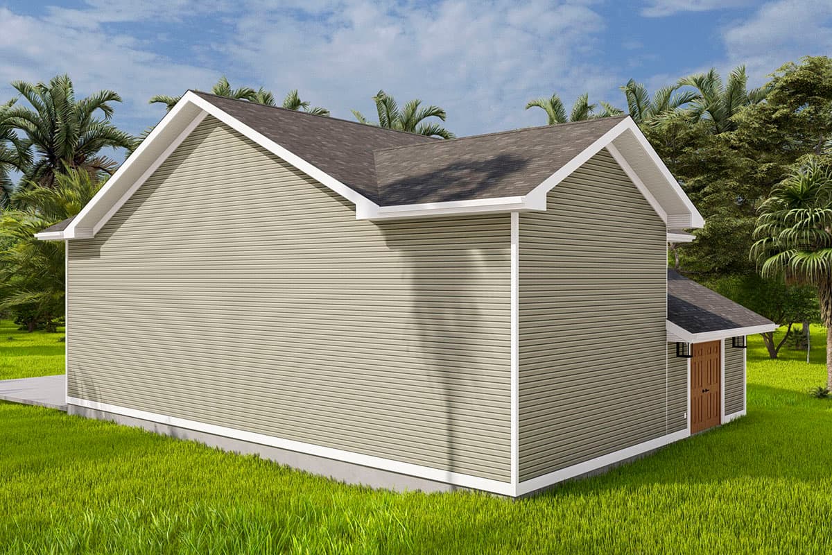 Plan 61410UT: Detached Garage with RV/Boat Bay Plus Standard Vehicle Bay - Image #4