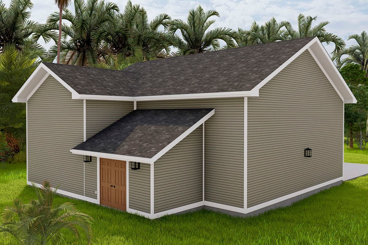 Plan 61410UT: Detached Garage with RV/Boat Bay Plus Standard Vehicle Bay - Image #6