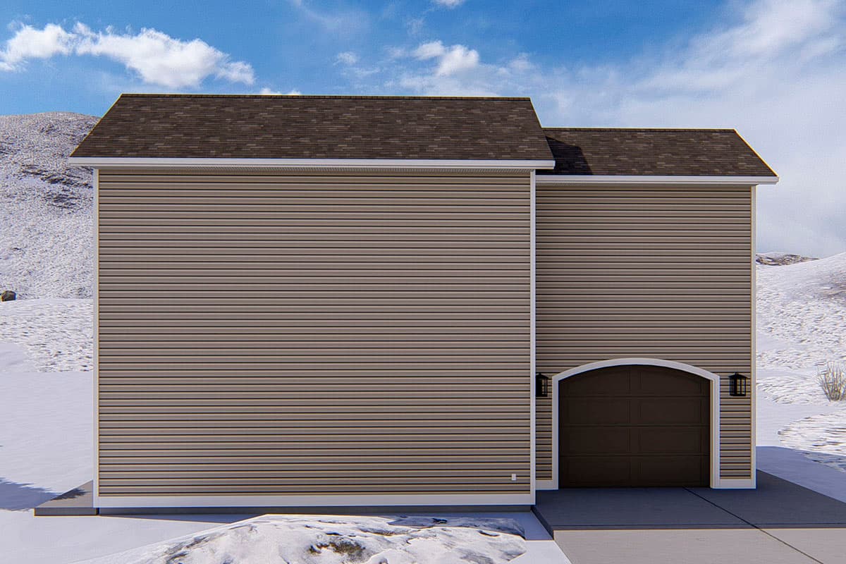 Plan 61411UT: 3-Car Garage with 1000-Plus Square Foot Bonus Room Above - Image #4 - Country, Traditional