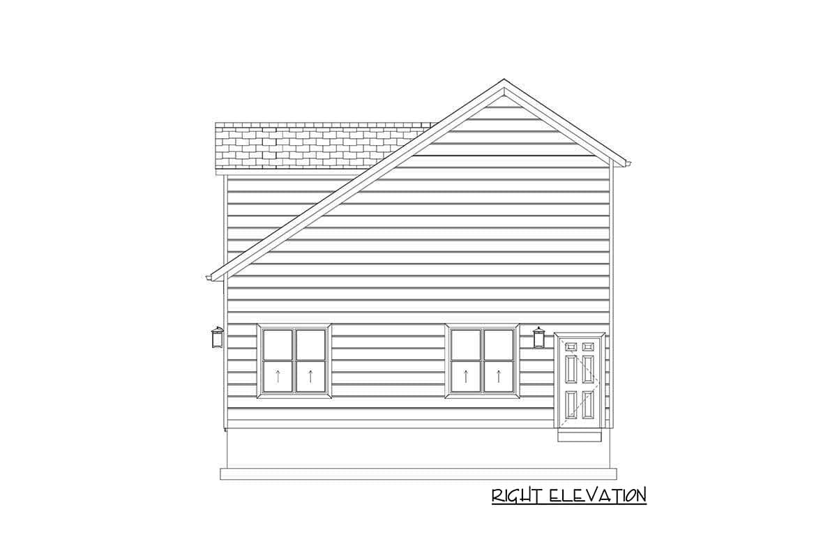 Plan 61411UT: 3-Car Garage with 1000-Plus Square Foot Bonus Room Above - Image #11 - Country, Traditional