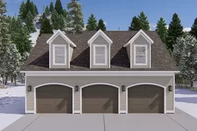 3-Car Garage with 1000-Plus Square Foot Bonus Room Above