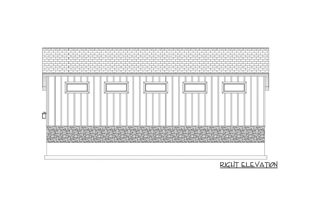 Plan 61412UT: Rustic RV Garage with Over 1000 Square Feet of Parking Plus a Full Bath - Image #10 - Country, Rustic, Traditional