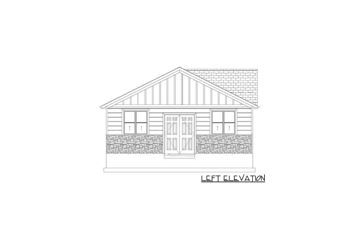 Plan 61413UT: 4-Bay Detached Garage with Attractive Central Gable - Image #8 - Rustic, Traditional