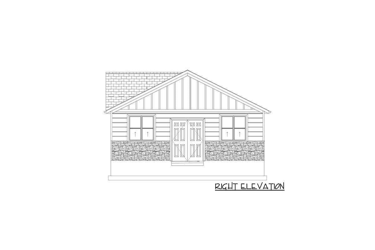 Plan 61413UT: 4-Bay Detached Garage with Attractive Central Gable - Image #10 - Rustic, Traditional