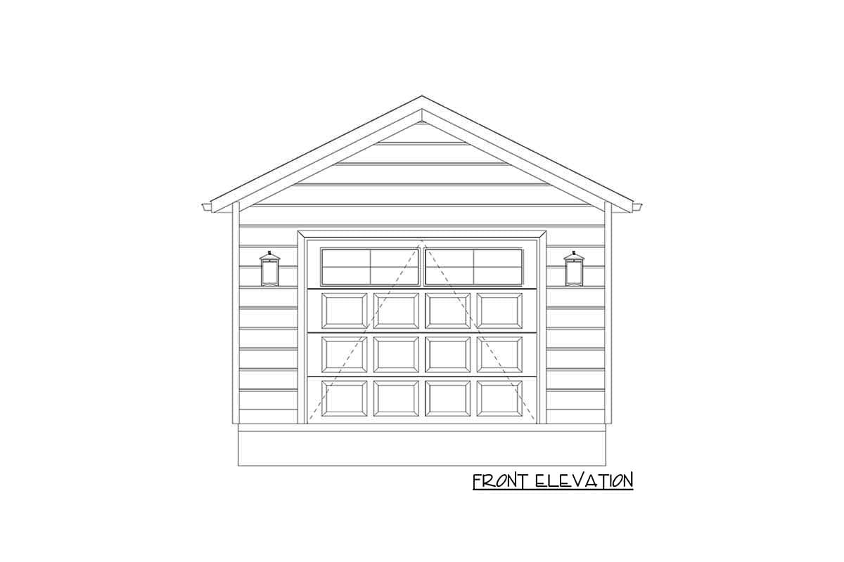 Plan 61414UT: 1-Car 352 Square Foot Detached Garage - Image #6