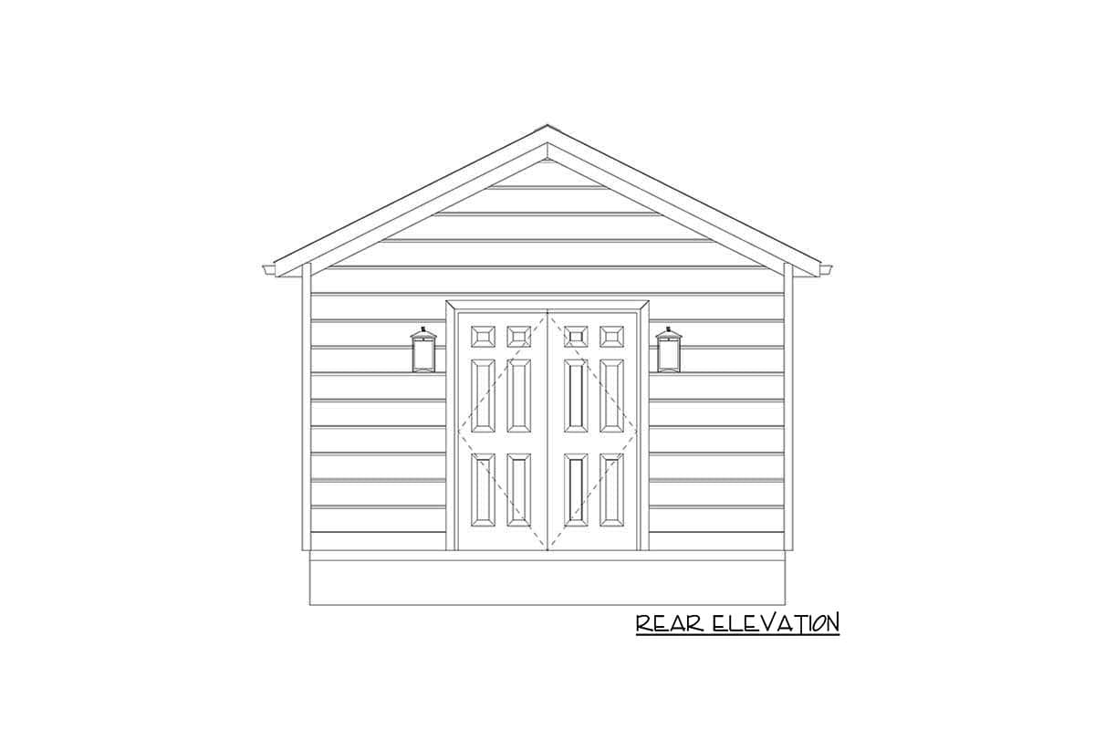 Plan 61414UT: 1-Car 352 Square Foot Detached Garage - Image #8