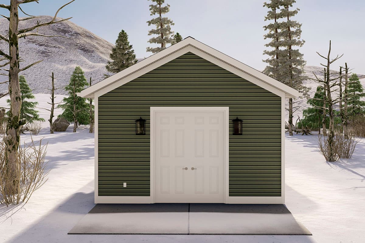 Plan 61414UT: 1-Car 352 Square Foot Detached Garage - Image #4