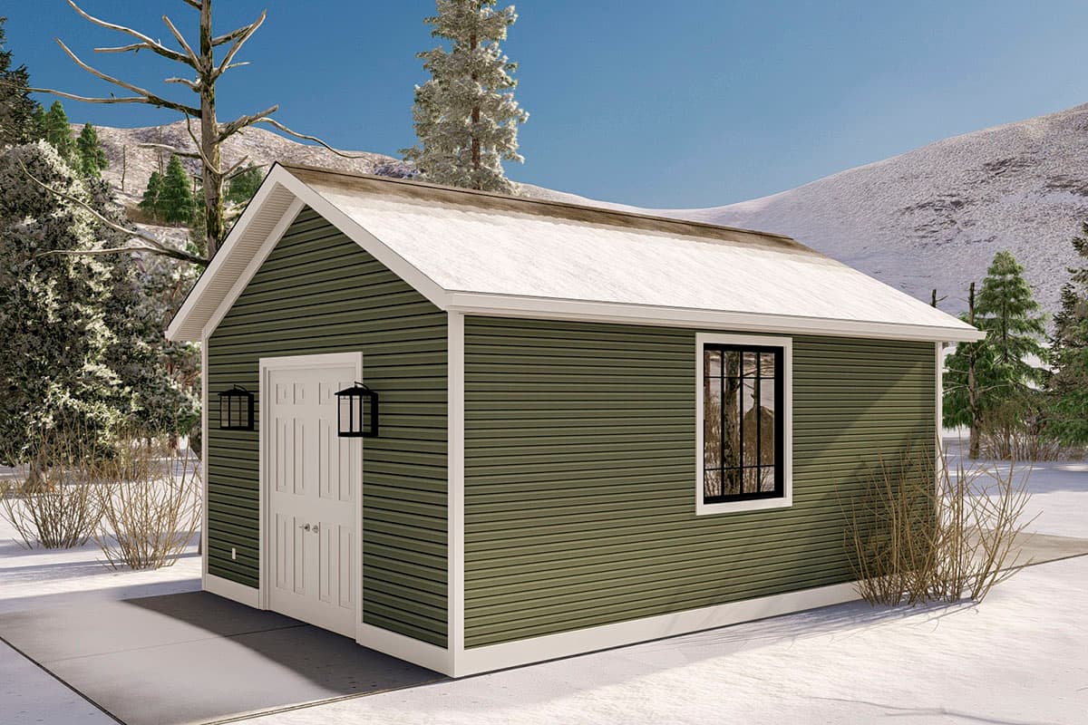 Plan 61414UT: 1-Car 352 Square Foot Detached Garage - Image #5