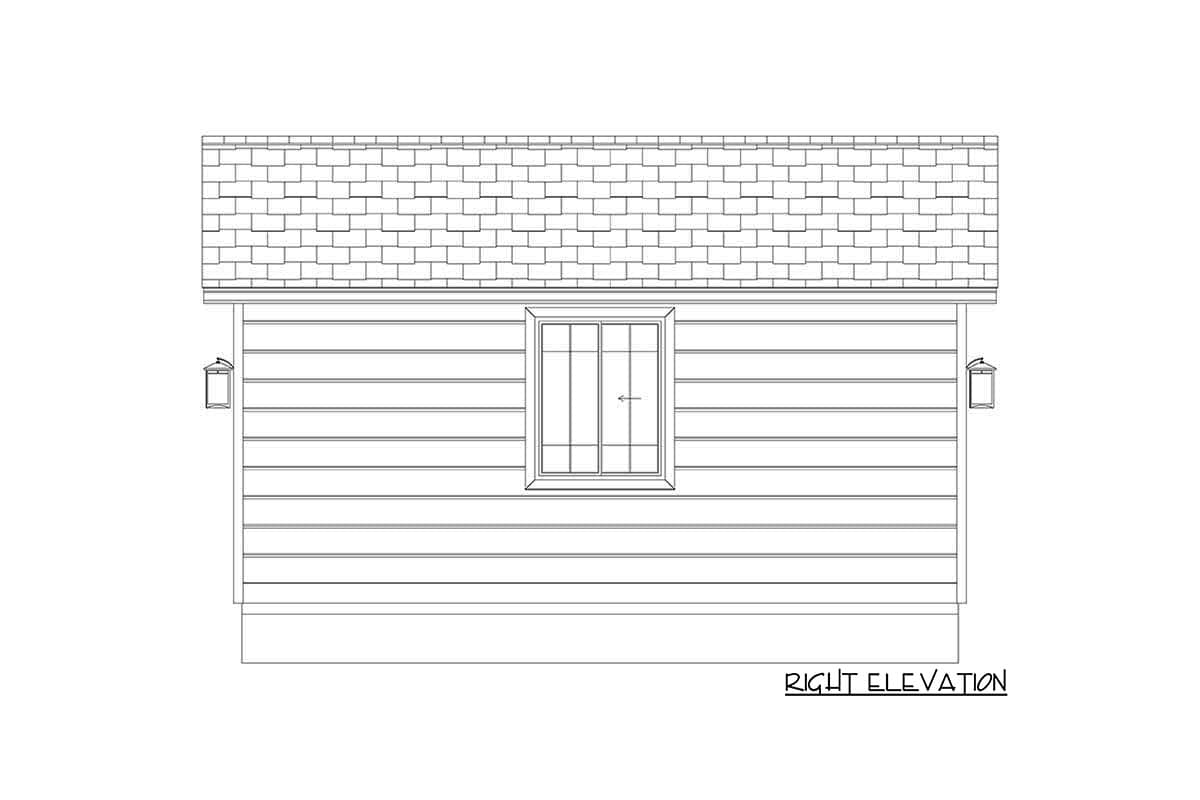 Plan 61414UT: 1-Car 352 Square Foot Detached Garage - Image #9