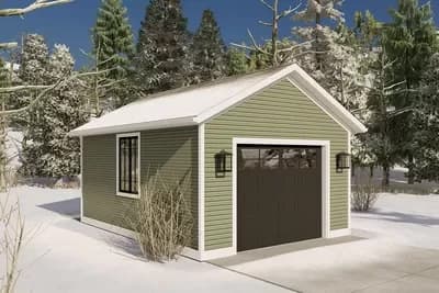 1-Car 352 Square Foot Detached Garage
