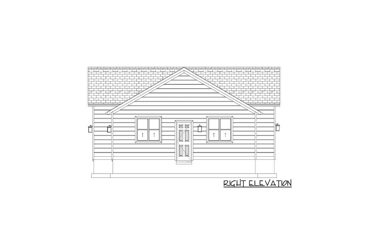 Plan 61415UT: 4-Car Detached Garage Plan with Drive-Thru Double Bay - Image #10 - Traditional