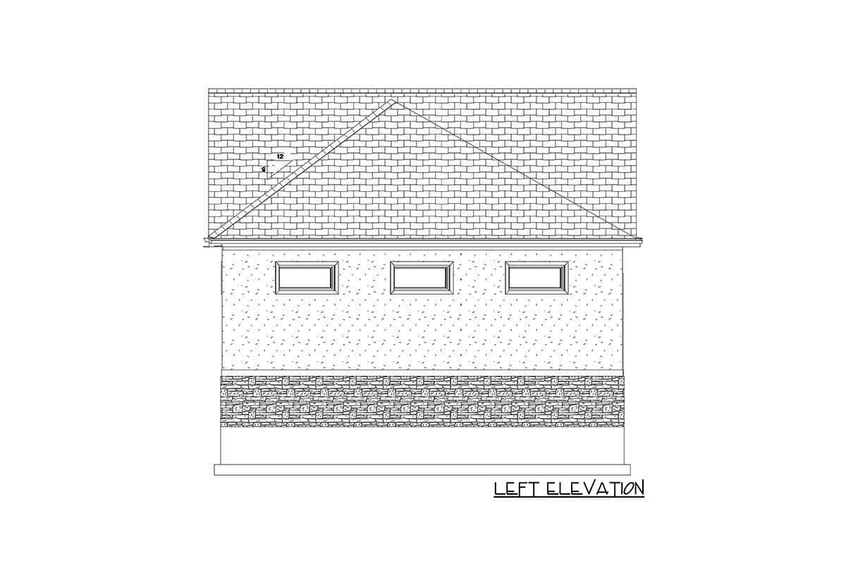 Plan 61416UT: Trapezoidal 2-Car Garage Plan with Workshop and Bonus Space - Image #8