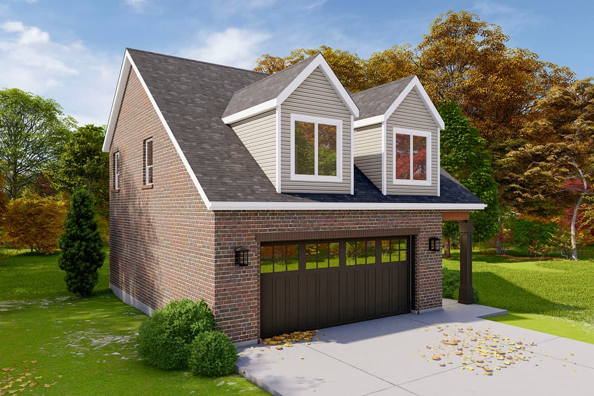 Plan 61417UT: 1100 Square Foot 2-Bed Garage Apartment - Image #6 - Carriage, Traditional