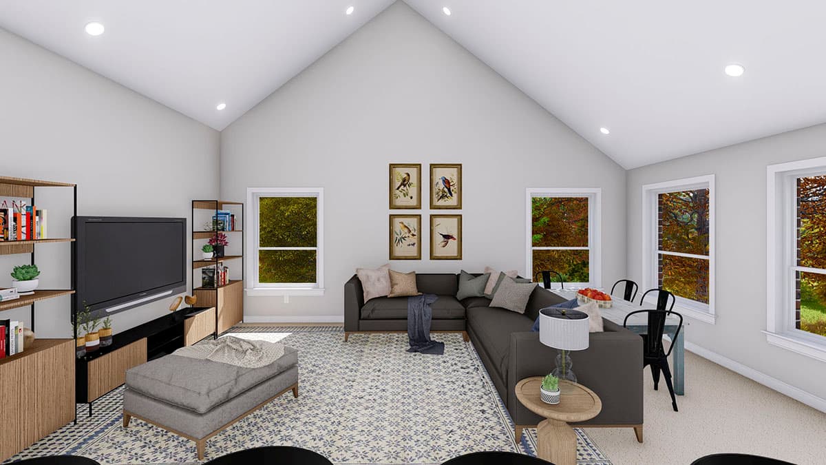 Plan 61417UT: 1100 Square Foot 2-Bed Garage Apartment - Image #7 - Carriage, Traditional