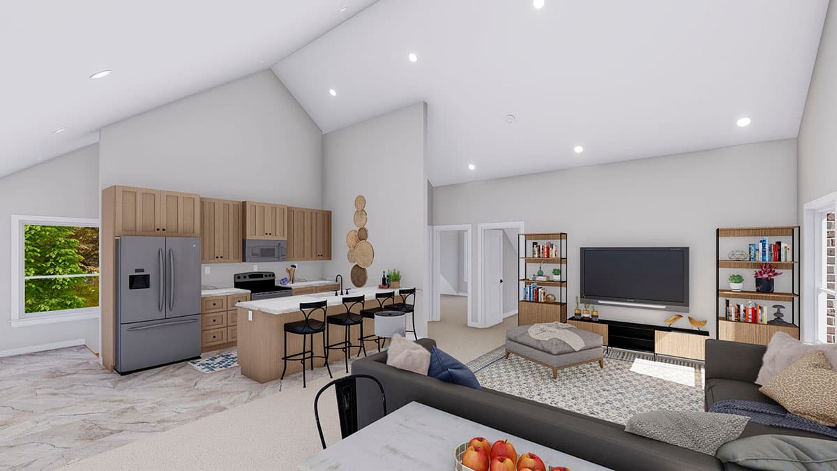 Plan 61417UT: 1100 Square Foot 2-Bed Garage Apartment - Image #9 - Carriage, Traditional