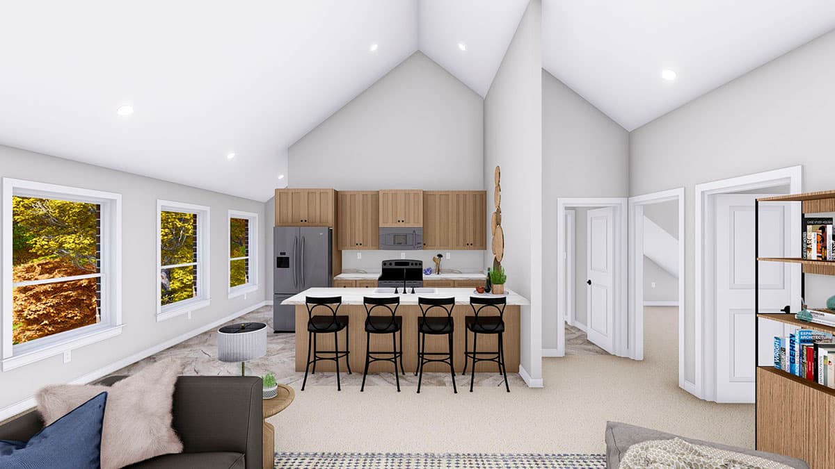 Plan 61417UT: 1100 Square Foot 2-Bed Garage Apartment - Image #10 - Carriage, Traditional