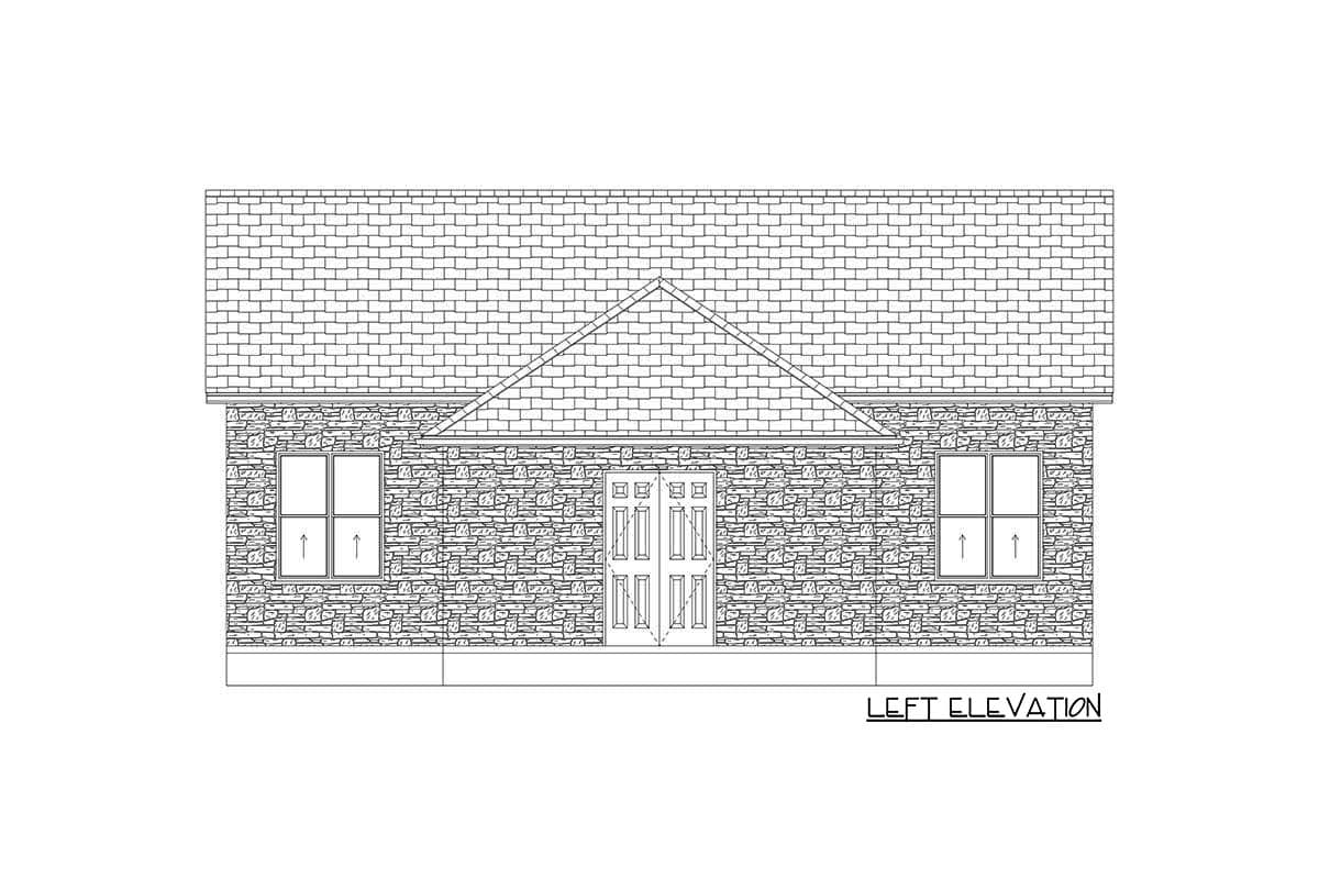 Plan 61419UT: 4-Car Drive-Through Garage with Workshop and Full Bath - Image #7 - Traditional