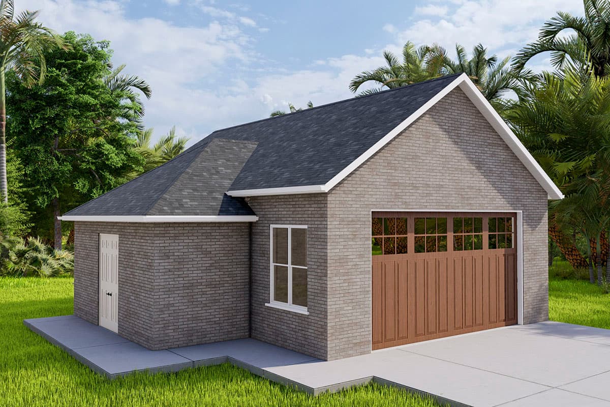 Plan 61419UT: 4-Car Drive-Through Garage with Workshop and Full Bath - Image #5 - Traditional