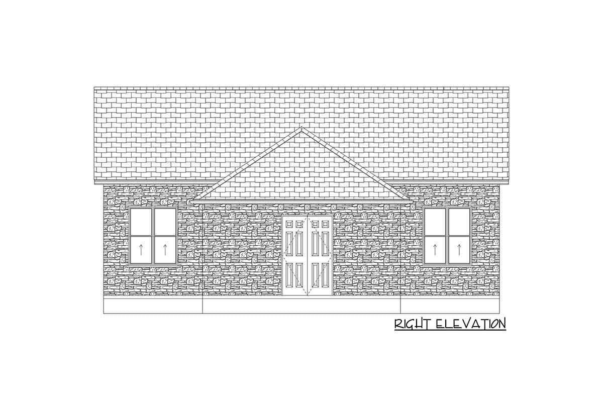 Plan 61419UT: 4-Car Drive-Through Garage with Workshop and Full Bath - Image #9 - Traditional