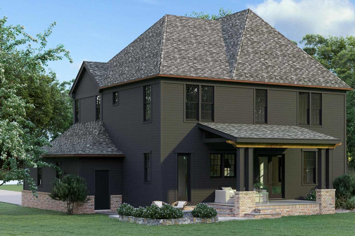 Plan 50218PH: Contemporary 4-Bedroom Tudor House Plan Under 3500 Square Feet - Image #4 - Contemporary, European, French Country, Transitional, Tudor