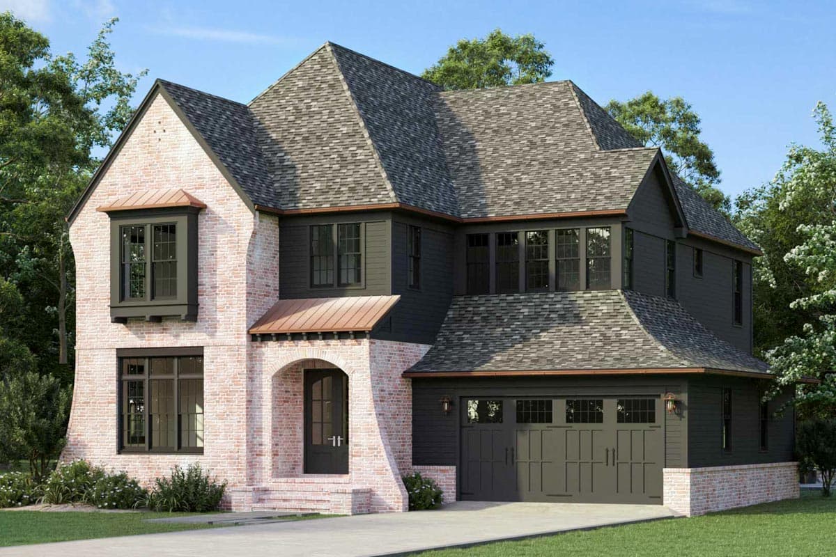 Plan 50218PH: Contemporary 4-Bedroom Tudor House Plan Under 3500 Square Feet - Image #5 - Contemporary, European, French Country, Transitional, Tudor