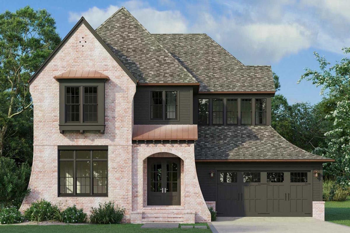 Plan 50218PH: Contemporary 4-Bedroom Tudor House Plan Under 3500 Square Feet - Image #6 - Contemporary, European, French Country, Transitional, Tudor