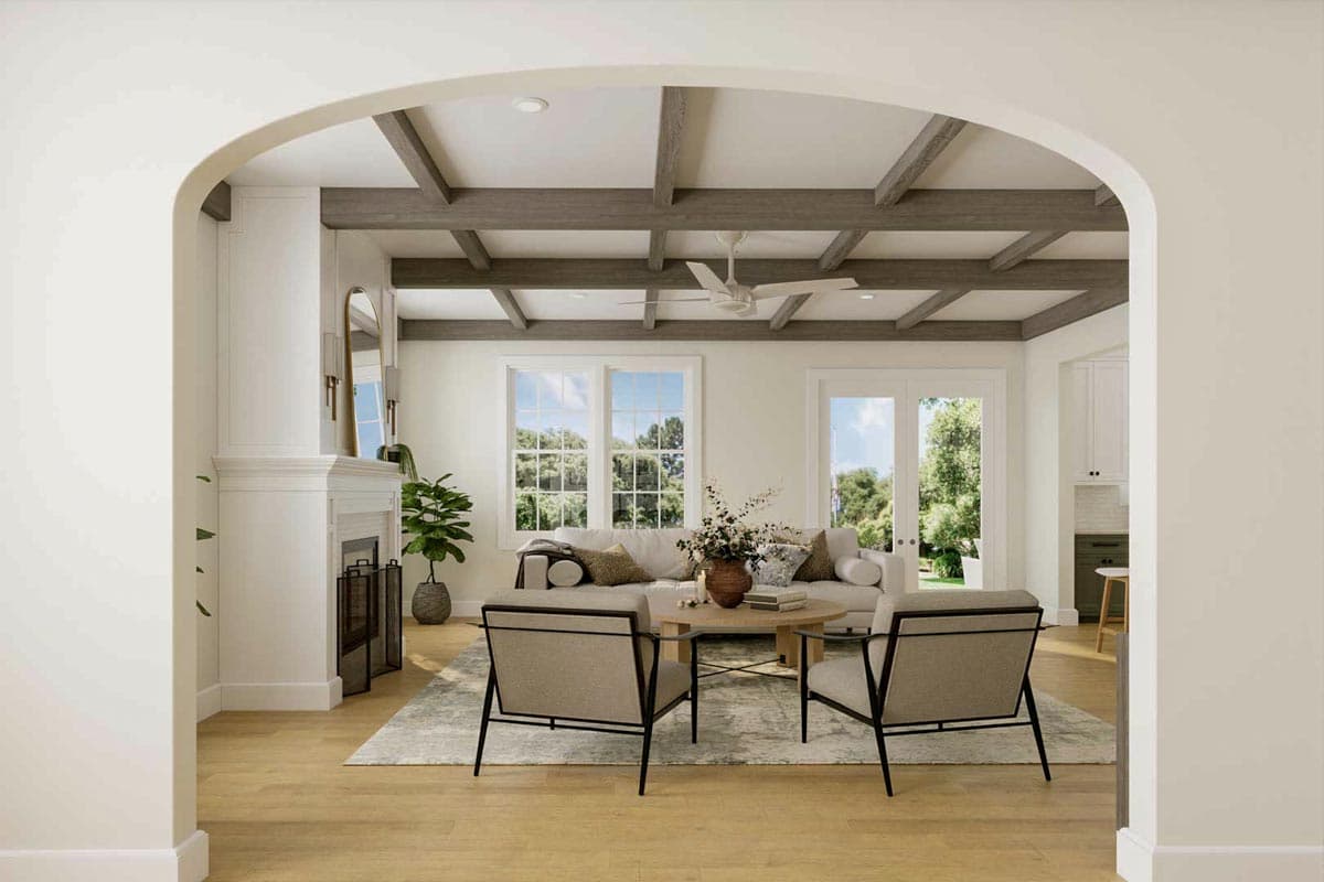 Plan 50218PH: Contemporary 4-Bedroom Tudor House Plan Under 3500 Square Feet - Image #8 - Contemporary, European, French Country, Transitional, Tudor