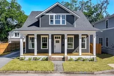 Coastal Cottage with 8'-Deep Front Porch and Four Bedrooms