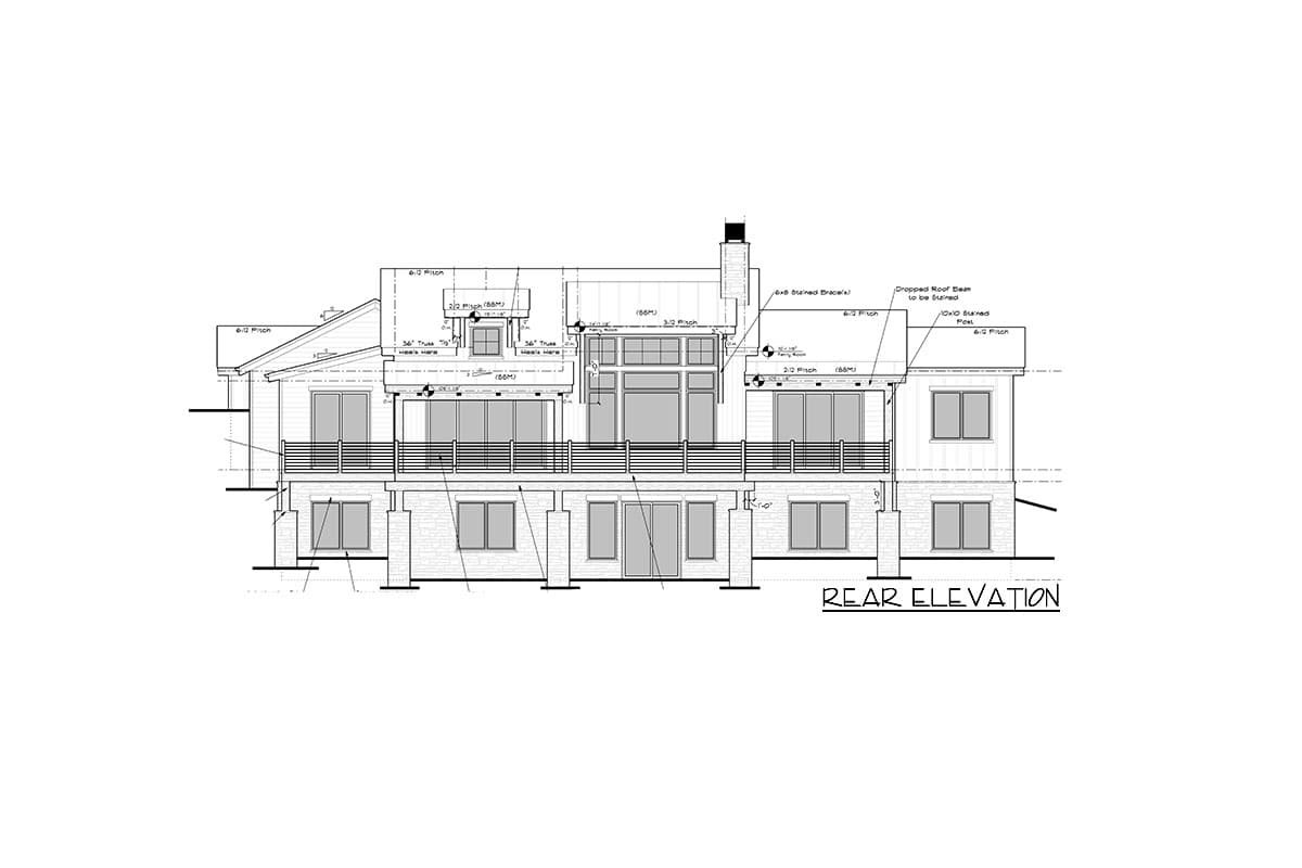 Plan 95191RW: Over 3,000 Square Foot Contemporary Mountain Ranch Plan with 10' Ceilings - Image #45 - Contemporary, Modern, Mountain, Ranch, Rustic