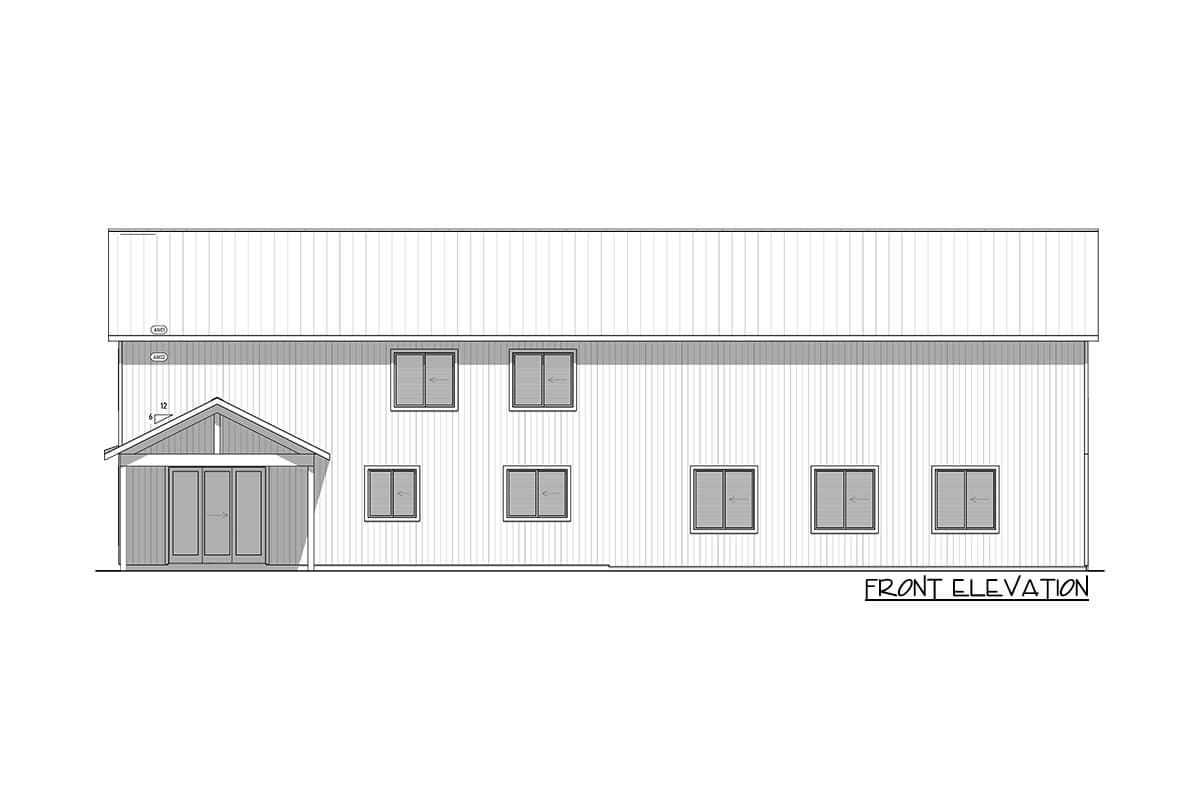 Plan 400015FTY: 3000 Square Foot Barndominium-Style House Plan in Popular 80 by 50 Footprint - Image #23 - Barndominium, Country, Rustic, Vacation