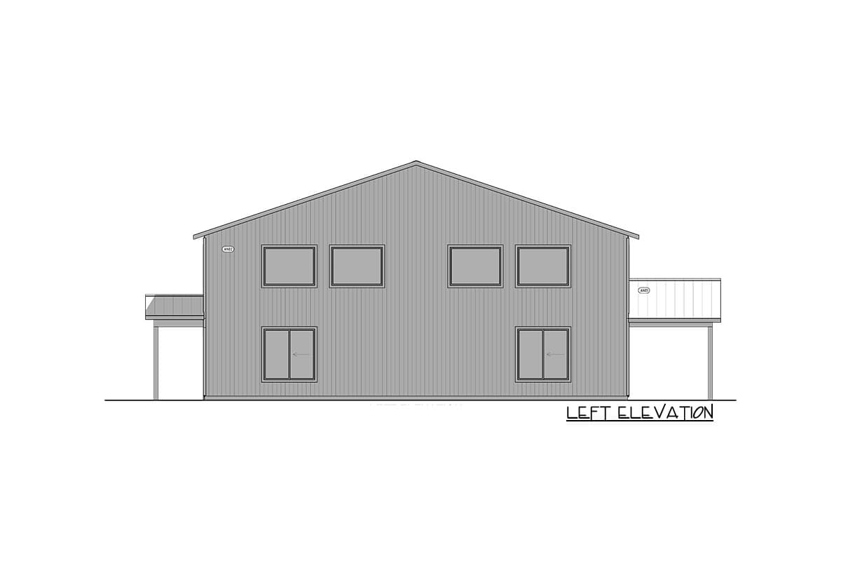 Plan 400015FTY: 3000 Square Foot Barndominium-Style House Plan in Popular 80 by 50 Footprint - Image #24 - Barndominium, Country, Rustic, Vacation