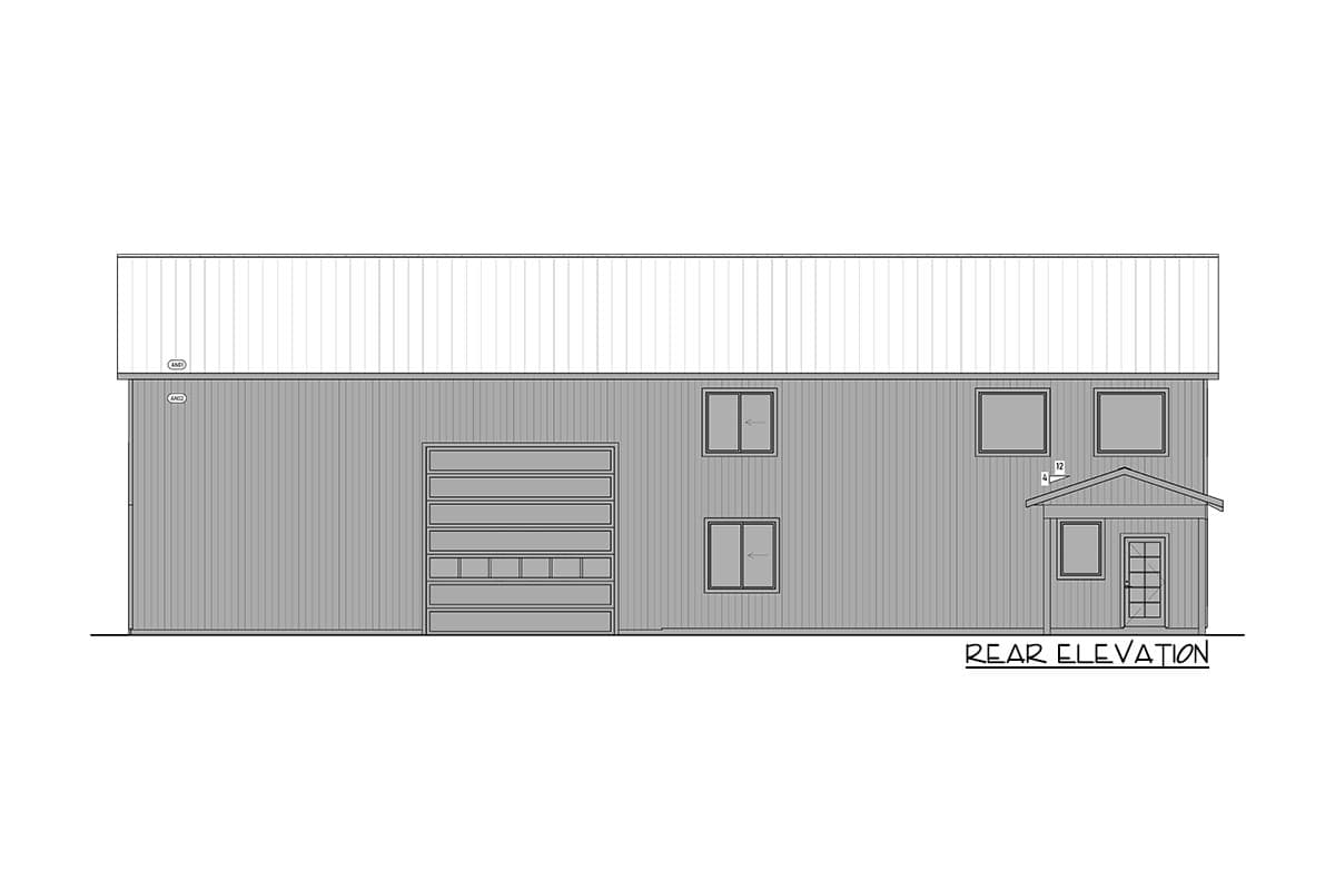 Plan 400015FTY: 3000 Square Foot Barndominium-Style House Plan in Popular 80 by 50 Footprint - Image #25 - Barndominium, Country, Rustic, Vacation