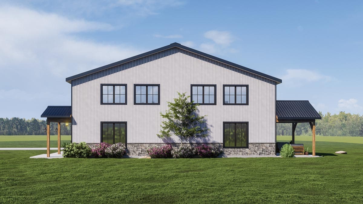 Plan 400015FTY: 3000 Square Foot Barndominium-Style House Plan in Popular 80 by 50 Footprint - Image #10 - Barndominium, Country, Rustic, Vacation