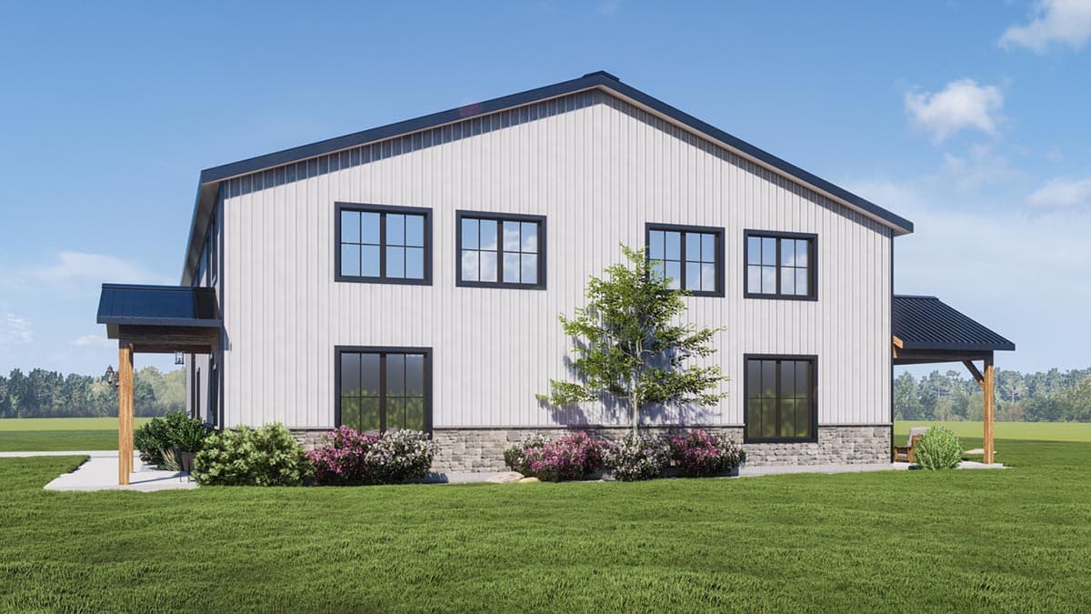 Plan 400015FTY: 3000 Square Foot Barndominium-Style House Plan in Popular 80 by 50 Footprint - Image #11 - Barndominium, Country, Rustic, Vacation