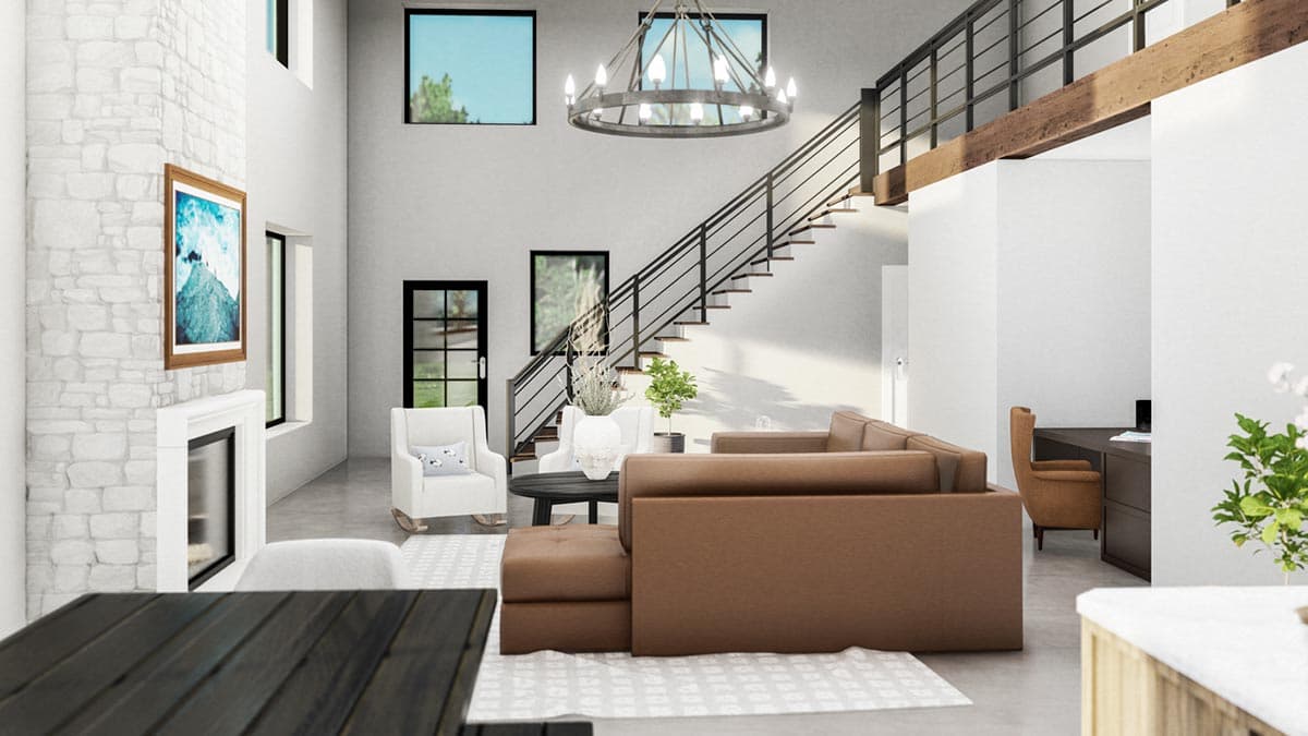 Plan 400015FTY: 3000 Square Foot Barndominium-Style House Plan in Popular 80 by 50 Footprint - Image #12 - Barndominium, Country, Rustic, Vacation