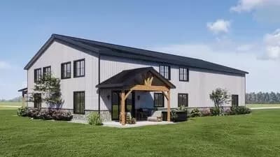 3000 Square Foot Barndominium-Style House Plan in Popular 80 by 50 Footprint