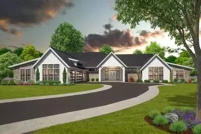 Rustic 4-Bed Family House Plan Under 2900 Square Feet