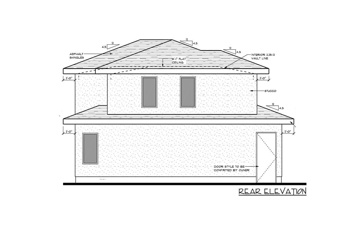 Plan 81807AB: Modern 644 Square Foot ADU with 3-Car Garage - Image #4 - Carriage, Contemporary, Mid Century Modern, Modern, Northwest