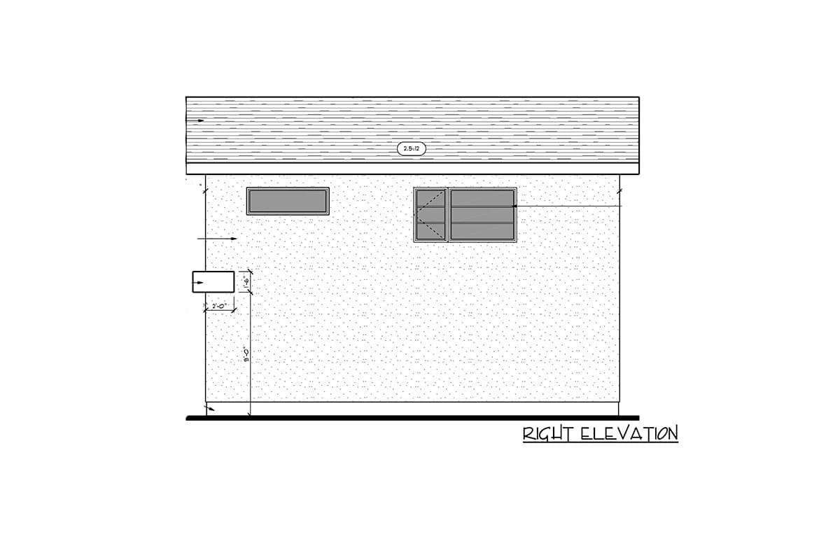 Plan 81808AB: 600 Square Foot Modern Garage Apartment or ADU - Image #5 - Carriage, Contemporary, Mid Century Modern, Modern, Northwest