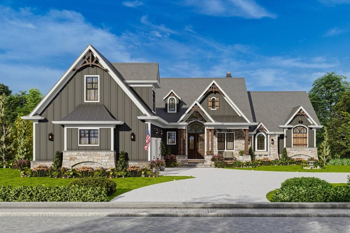 Plan 25797GE: Craftsman Lake House Plan with Walkout Basement - 2845 Sq Ft - Image #7 - Country, Craftsman, Farmhouse, New American, Ranch