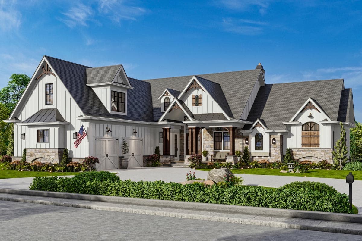 Plan 25797GE: Craftsman Lake House Plan with Walkout Basement - 2845 Sq Ft - Image #4 - Country, Craftsman, Farmhouse, New American, Ranch