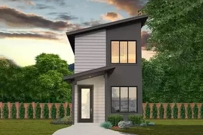 15-Foot Wide 3-Bed House Plan Under 1200 Square Feet