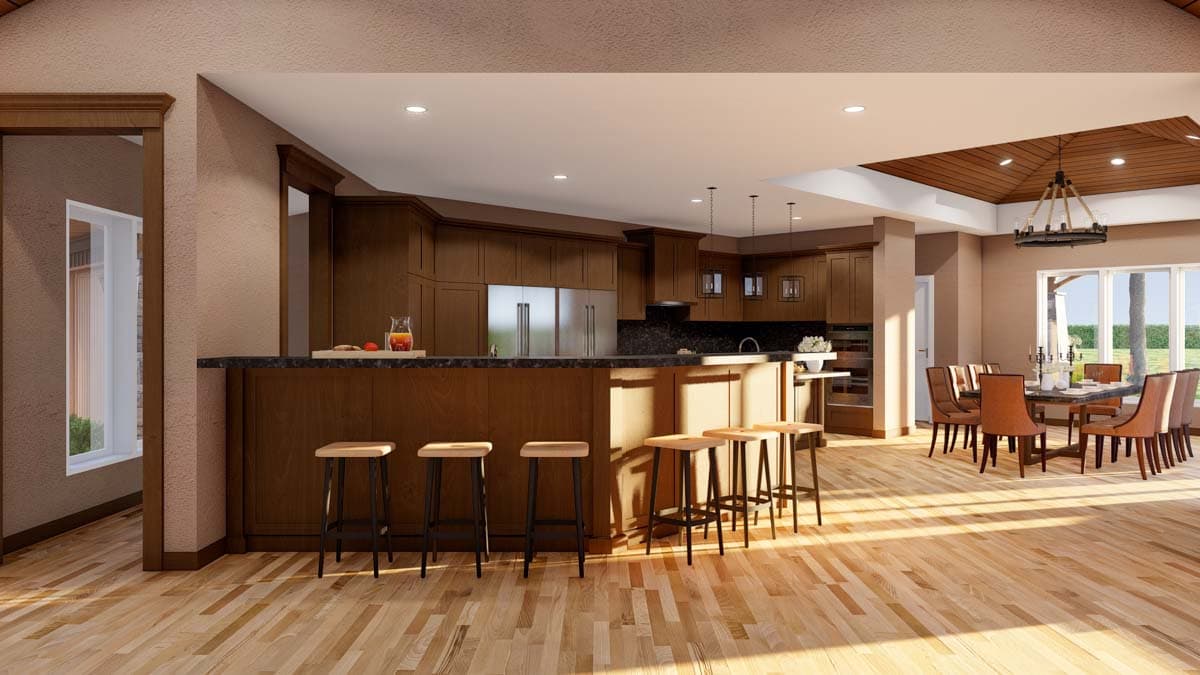 Plan 70840MK: Rustic Ranch Under 3700 Square Feet with Porte-Cochere and an Angled 3-Car Garage - Image #18 - Prairie, Ranch, Rustic