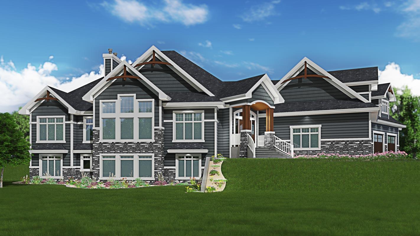 Plan 81810AB: Country Craftsman Plan with Large Garage / Man Cave - Image #4 - Country, Craftsman, Mountain, Northwest, Rustic