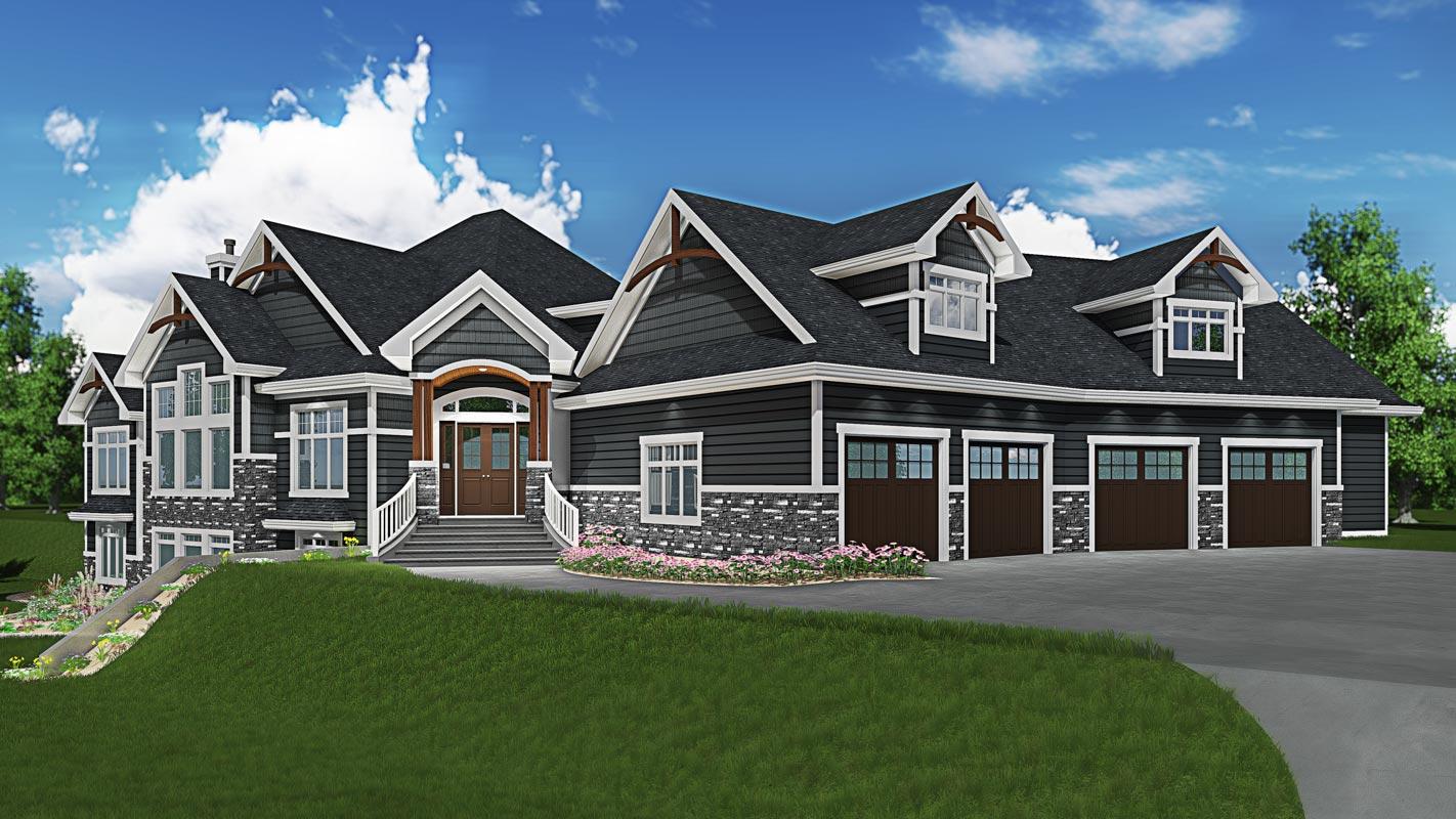 Plan 81810AB: Country Craftsman Plan with Large Garage / Man Cave - Image #5 - Country, Craftsman, Mountain, Northwest, Rustic